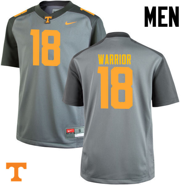 Men #18 Nigel Warrior Tennessee Volunteers College Football Jerseys-Gray